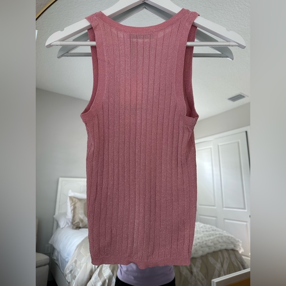 Zara Pink Ribbed Tank Top - Picture 2 of 8